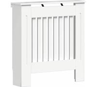 vidaXL Couverture de radiateur blanc brillant 78 x 19 x 81,5 cm