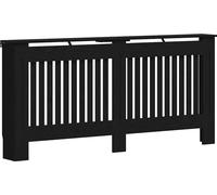 vidaXL Couverture de radiateur noir aspect chêne 172 x 19 x 81,5 cm