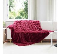vidaXL Couverture en Fourrure de Lapin Synthétique 4 pcs