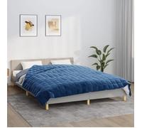 vidaXL Couverture lestée Bleu 220x240 cm 15 kg Tissu