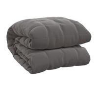 vidaXL Couverture Lestée, Couette Lestée Adulte, Couverture Pondérée avec Boucles, Couverture Lourde, Literie, Gris 235x290 cm 15 kg Tissu