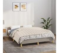 vidaXL Couverture lestée Crème clair 138x200 cm 6 kg Tissu, couverture, couverture couette, couverture apaisante, literie Crème G