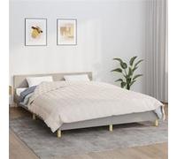 vidaXL Couverture lestée Tissu350760 Crème clair 200x200 cm 9 kg