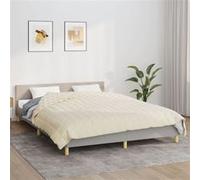 vidaXL Couverture lestée Crème Clair 200x225 cm 9 kg Tissu, Couverture, Couverture Couette, Couverture apaisante, literie