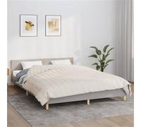 vidaXL Couverture lestée Crème clair 220 x 240 cm, 11 kg, tissu