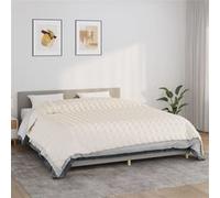 vidaXL Couverture lestée Crème clair 235x290 cm 15 kg Tissu