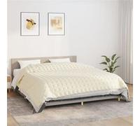 vidaXL Couverture lestée Crème clair 235x290 cm 15 kg Tissu350823 Crème G