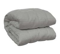 vidaXL Couverture lestée Tissu Gris G 220x240 cm 15 kg