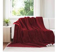 VIDAXL Couverture polaire Rouge Bordeaux 220 x 240 cm - Plaid léger 480 g