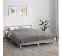 vidaXL Couverture pondérée 200×200 cm 9 kg – Gris, Tissu effet coton, Matelassée, Hypoallergénique