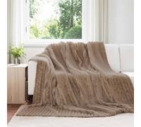 Vidaxl Couvertures À Jeter 6 Pcs Camel 240 X 220 Cm Toison