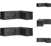 vidaXL Couvertures pour meubles de jardin en L 2 pcs. 16 oeillets 260x210x80 cm - Housses de protection pour meubles de jardin