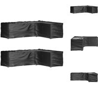 vidaXL Couvertures pour meubles de jardin en L 2 pcs. 18 oeillets 285x220x80 cm - Housses de protection pour meubles de jardin