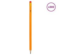 Vidaxl Crayons Hb Ø 0,7 X 18,5 Cm Jaune Bois De Peuplier Solide