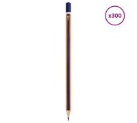 Vidaxl Crayons Hb Ø 0,7 X 18 Cm Bleu Et Jaune Bois De Peuplier Solide