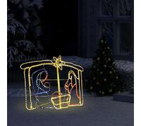 vidaXL Crèche de Noël lumineuse 116x41x87 cm