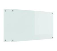 vidaXL Crédence de Cuisine 2 pcs Blanc 100 x 60 cm Verre trempé, Design de Cuisine élégant : Dosseret en Verre résistant, Mur Anti-Chaleur, Style Moderne pour réno Maison