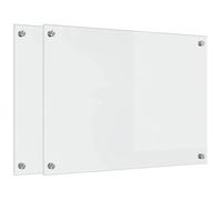 vidaXL Crédence de Cuisine 2 pcs Transparent 70 x 50 cm Verre trempé, Design de Cuisine élégant : Dosseret en Verre résistant, Mur Anti-Chaleur, Style Moderne pour réno Maison