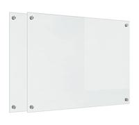 vidaXL Crédence de Cuisine 2 pcs Transparent 80 x 60 cm Verre trempé, Design de Cuisine élégant : Dosseret en Verre résistant, Mur Anti-Chaleur, Style Moderne pour réno Maison