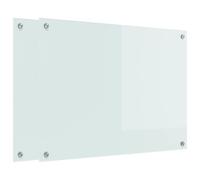 vidaXL : Dosseret de cuisine, 2 pièces, blanc, 80 x 60 cm, verre trempé