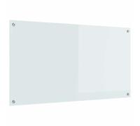 vidaXL Dosseret de cuisine blanc 110 x 60 cm Verre trempé