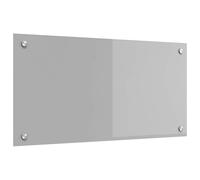 vidaXL Crédence de Cuisine Gris Clair 80 x 40 cm Verre trempé, Crédence en Verre Moderne, résistante à la Chaleur, Style Chic, Facile à Installer, Parfaite pour Votre Cuisine