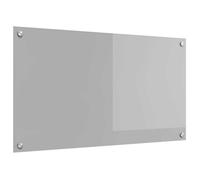 vidaXL Dosseret de cuisine 90 x 50 cm verre trempé gris clair