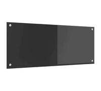 vidaXL Crédence de Cuisine Gris foncé 100 x 40 cm Verre trempé, Crédence en Verre Moderne, résistante à la Chaleur, Style Chic, Facile à Installer, Parfaite pour Votre Cuisine
