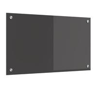 vidaXL Crédence de cuisine Gris foncé 70 x 40 cm verre trempé | Fini lisse qui donne un vibe moderne, Protège les murs de la chaleur, Fait pour durer des années