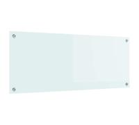 vidaXL Protection de cuisine en verre trempé Blanc 100 x 40 x 0,8 cm