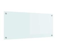 vidaXL Crédence de Cuisine Lait 90 x 40 cm Verre trempé, Design de Cuisine élégant : Dosseret en Verre résistant, Mur Anti-Chaleur, Style Moderne pour réno Maison