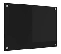 vidaXL Crédence de Cuisine Noir 70 x 50 cm Verre trempé, Design de Cuisine élégant : Dosseret en Verre résistant, Mur Anti-Chaleur, Style Moderne pour réno Maison