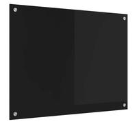 vidaXL Crédence de cuisine Noir 80 x 60 cm verre trempé