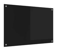 Dosseret en verre trempé - vidaXL - Noir - 90x60 cm - Thermorésistant - Durable - Facile à nettoyer - Usage intérieur