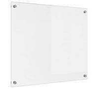 vidaXL Crédence de cuisine Transparent 70 x 60 cm verre trempé, Design de cuisine élégant : Dosseret en verre résistant, mur anti-chaleur, style moderne pour réno maison