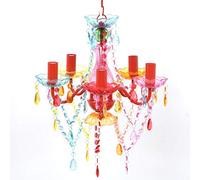 vidaXL Lustre en cristal 240311 Classique 5 feux Multicolore