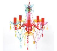 Vidaxl Crystal Light 5 Ampoules Multicolore