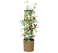 vidaXL Cultivateur de Tomates Naturo ECO Ø 29 x 106 cm WPC, Salon Moderne, indispensables de Jardin, Pot stylé, résistant aux UV, Design Pratique, Parfait pour Le Plein air