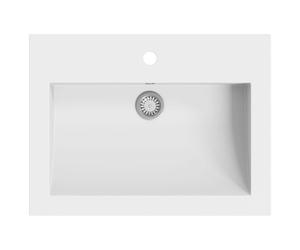 vidaXL Cuvette en granit 600×450×120 mm blanc