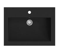 vidaXL Cuvette en granit 600×450×120 mm noire