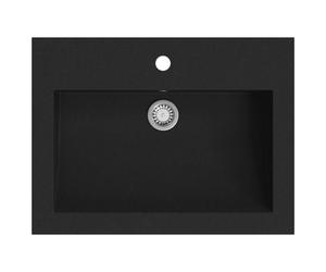 vidaXL Cuvette en granit 600×450×120 mm noire