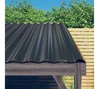 vidaXL Dakpanelen 12 st 100x36 cm gepoedercoat staal antracietkleurig319145 G