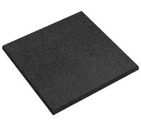 vidaXL Dalles antidérapantes, lot de 6, noir, 50 x 50 cm, caoutchouc