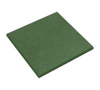 vidaXL Dalles de Protection Anti-Chute 12 pcs Vert 50 x 50 cm, Revêtement extérieur Moderne, Dalles durables pour la sécurité, Surface écolo pour Aire de Jeux, Tapis en Caoutchouc Solide