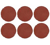 vidaXL Dalles de sol, lot de 6, rouge, Ø 45 x 1,8 cm, caoutchouc