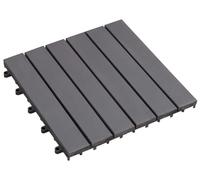 vidaXL Dalles de terrasse, 20 pièces, gris, 30 x 30 cm, bois dur d'acacia