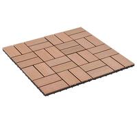 vidaXL : Dalles de terrasse, 22 pièces, couleur marron, 30 x 30 cm, matériau composite bois-plastique (WPC)