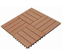 vidaXL : Dalles de terrasse, 22 pièces, couleur marron, 30 x 30 cm, matériau composite bois-plastique (WPC)