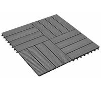 vidaXL : Dalles de terrasse, 22 pièces, gris, 30 x 30 cm, en bois composite (WPC)
