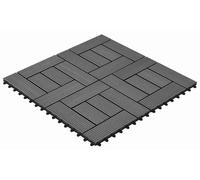 vidaXL Dalles de terrasse, 22 pièces, gris, 30 x 30 cm, WPC